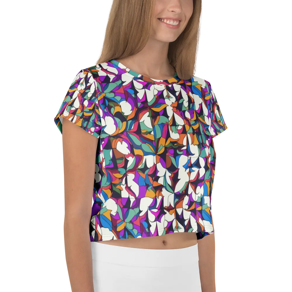 Electric Florilegium on Crop Tee — Right