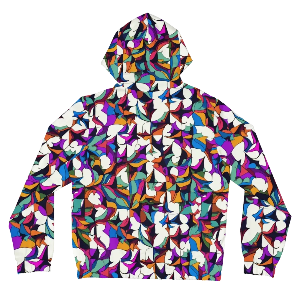 Electric Florilegium on Women's Full-Zip Hoodie — Back