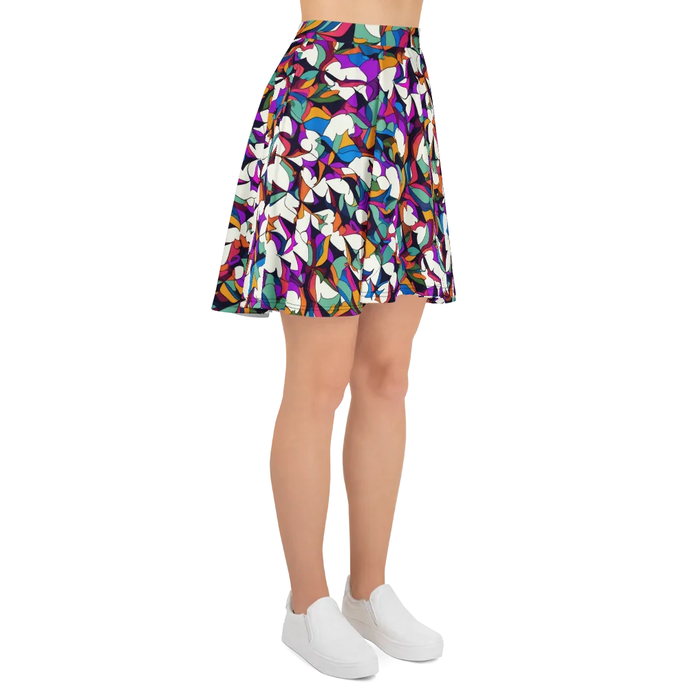 Electric Florilegium on Skater Skirt — Right