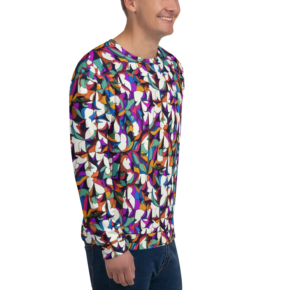 Electric Florilegium on Sweatshirt — Right Front
