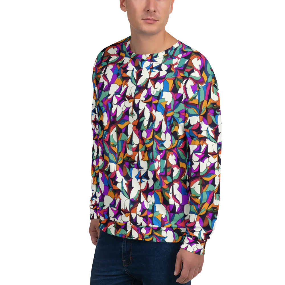 Electric Florilegium on Sweatshirt — Left Front