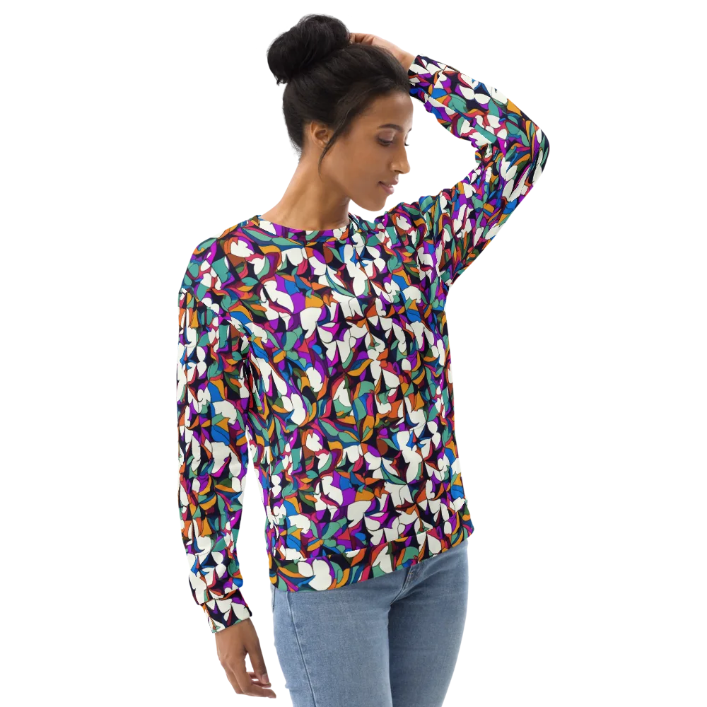 Electric Florilegium on Sweatshirt — Right Front