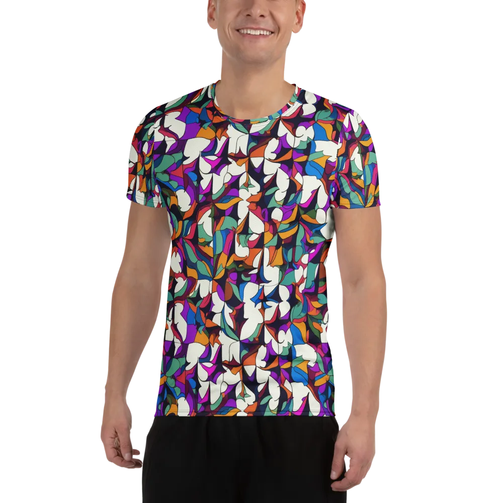 Electric Florilegium on Men's Athletic T-Shirt — Front