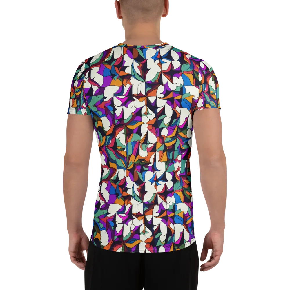 Electric Florilegium on Men's Athletic T-Shirt — Back