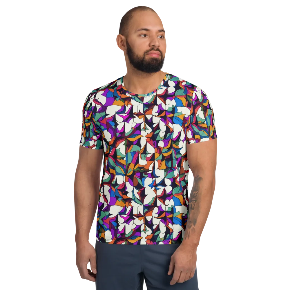 Electric Florilegium on Men's Athletic T-Shirt — Front