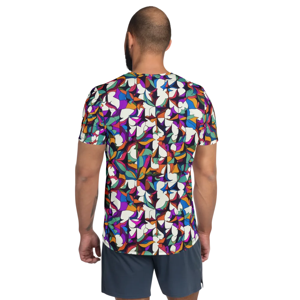 Electric Florilegium on Men's Athletic T-Shirt — Back