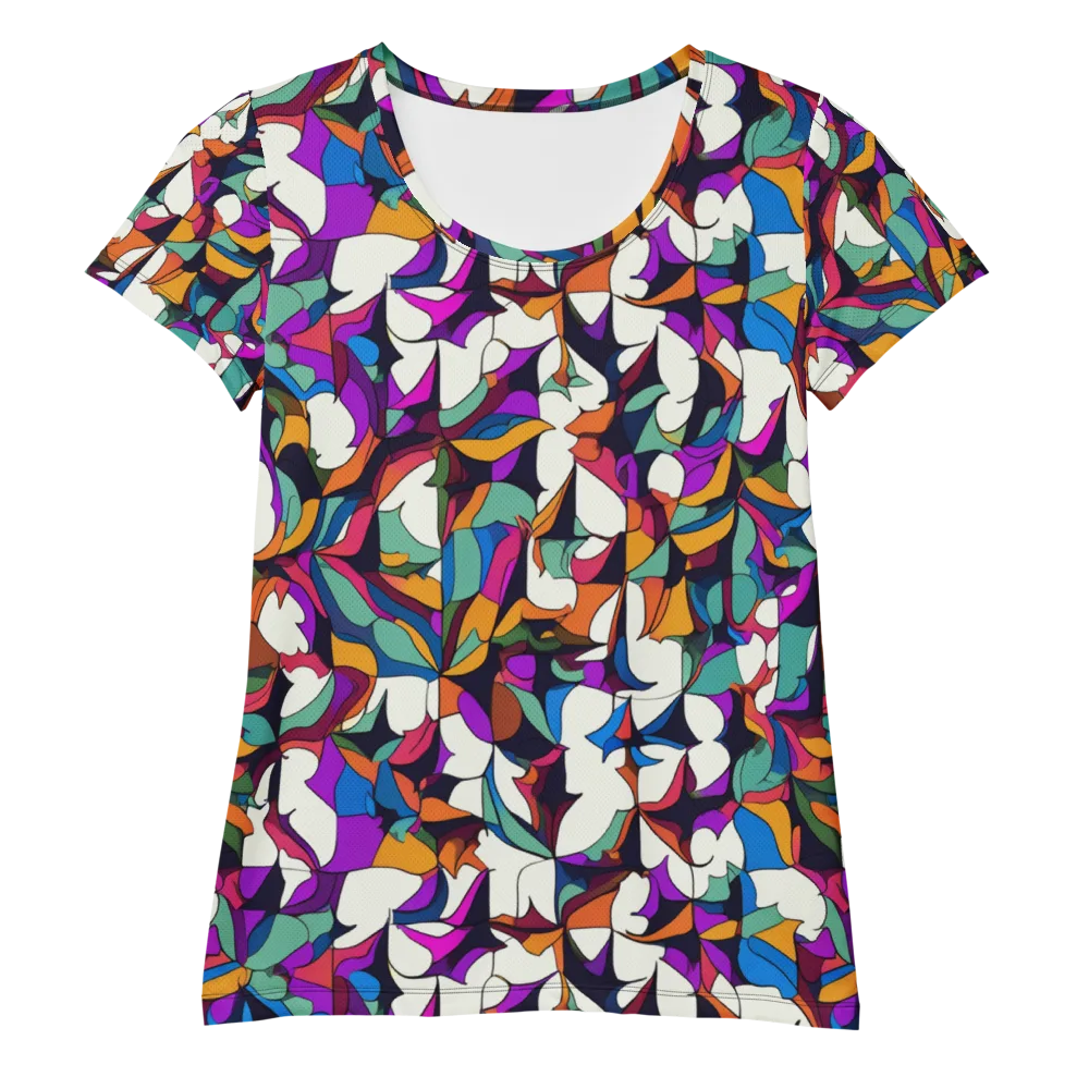 Electric Florilegium on Women's Athletic T-Shirt — Front