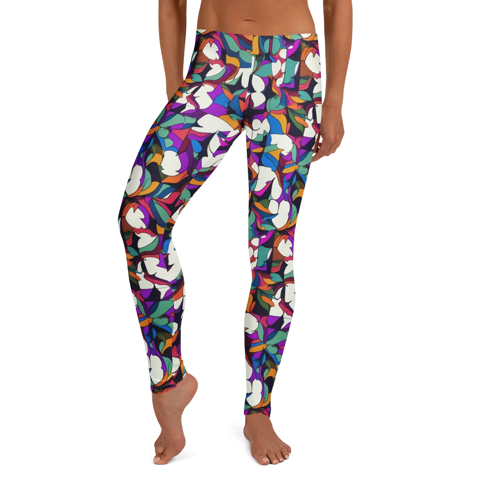 Electric Florilegium on Leggings — Front
