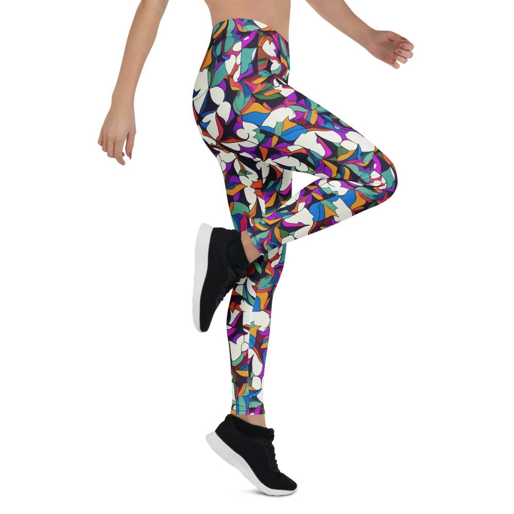 Electric Florilegium on Leggings — Right