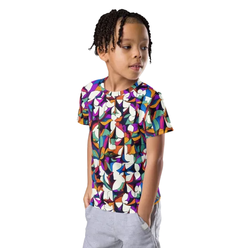 Electric Florilegium on a Kids Crew Neck T-Shirt