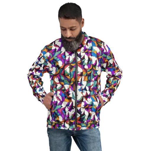 Electric Florilegium on a Bomber Jacket