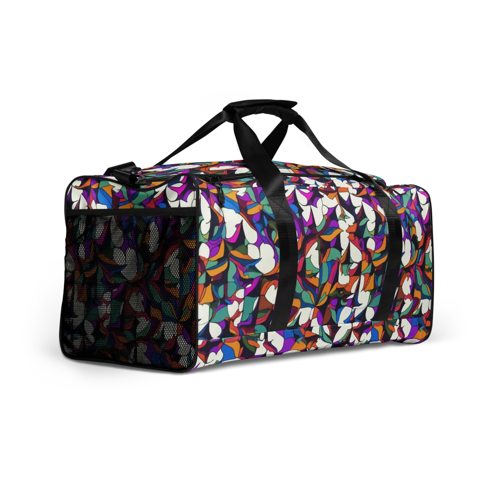 Electric Florilegium on Duffle Bag — Right Front
