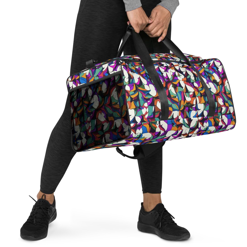Electric Florilegium on Duffle Bag — Right Front