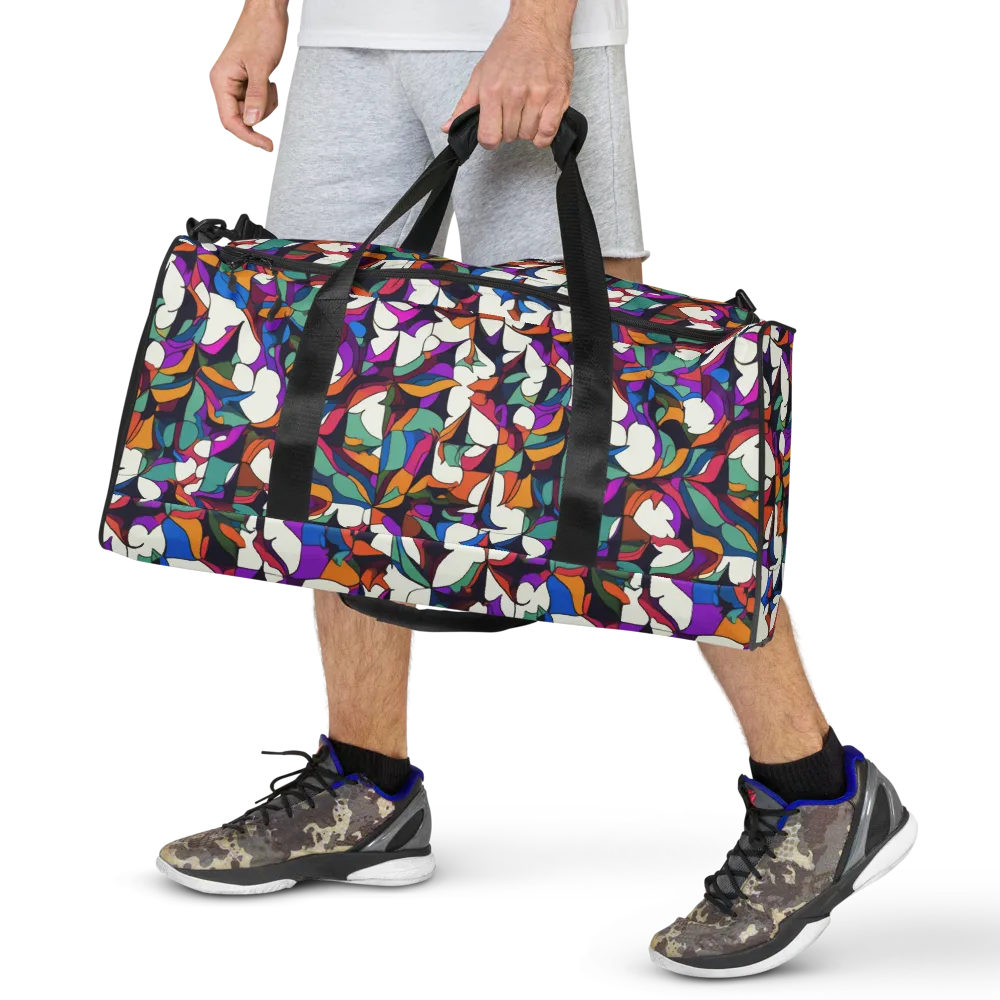 Electric Florilegium on Duffle Bag — Front