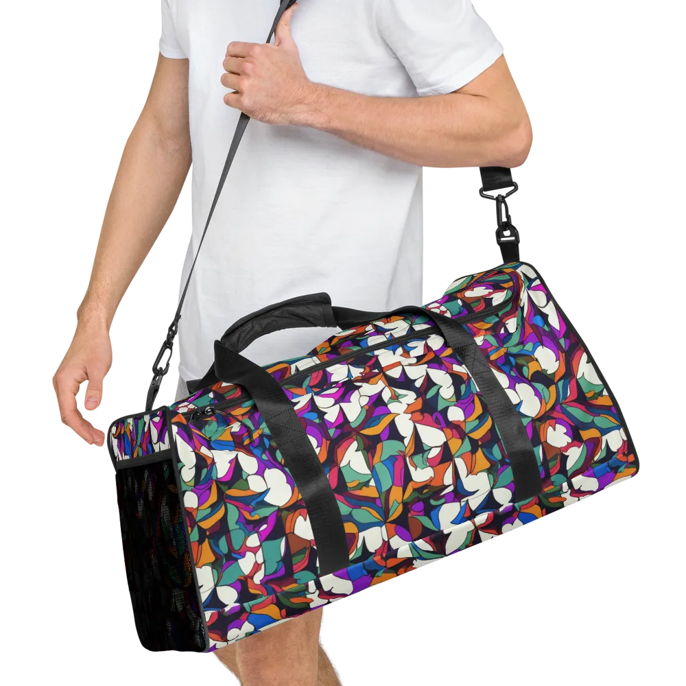 Electric Florilegium on Duffle Bag — Right Front