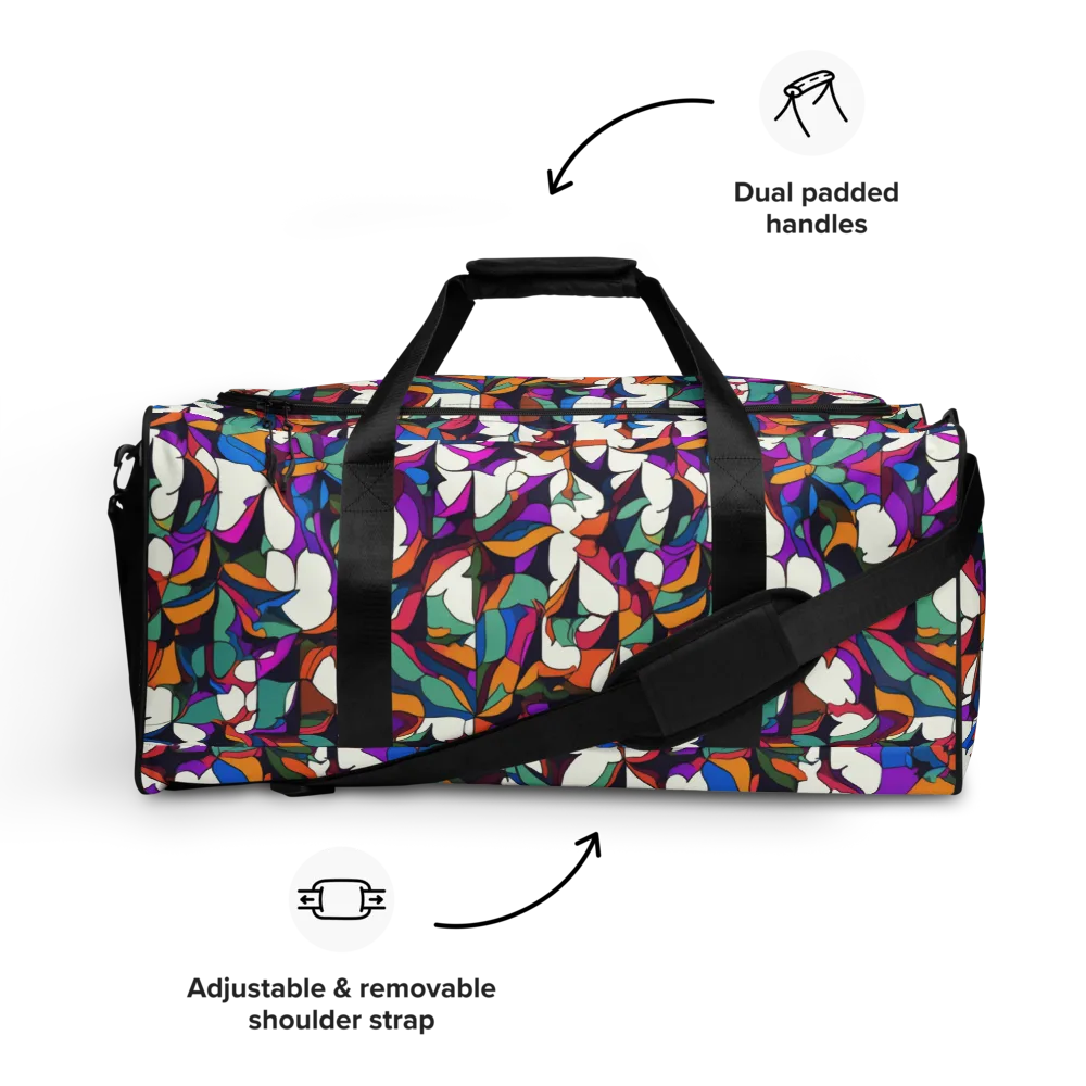Electric Florilegium on Duffle Bag — Front