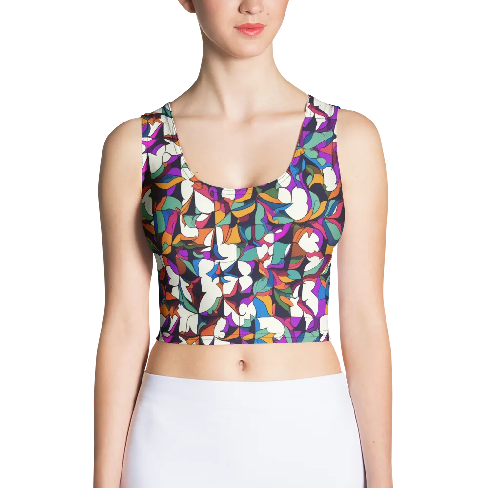 Electric Florilegium on Crop Top — Front