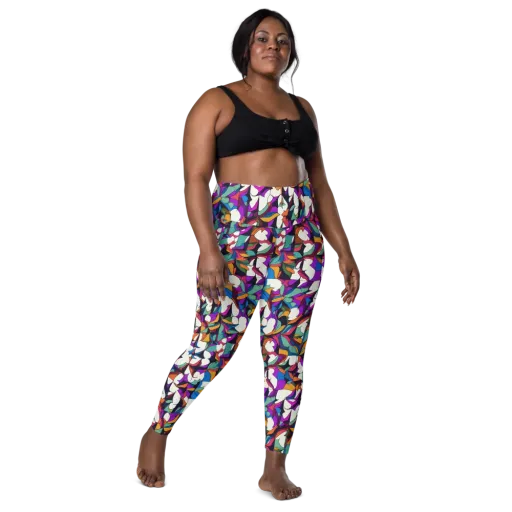 Electric Florilegium on a Leggings with Pockets