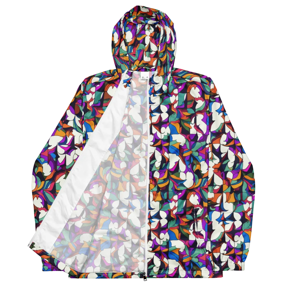 Electric Florilegium on Men's Windbreaker — Front