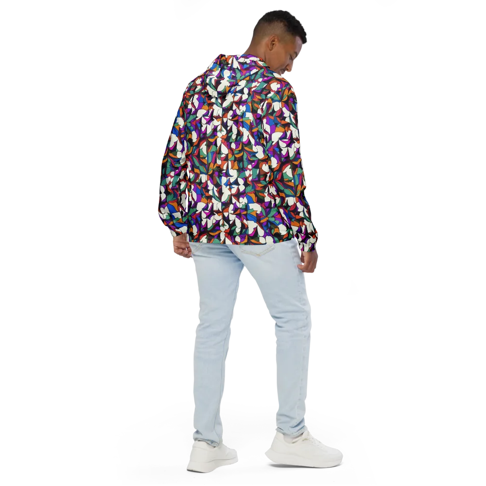 Electric Florilegium on Men's Windbreaker — Back