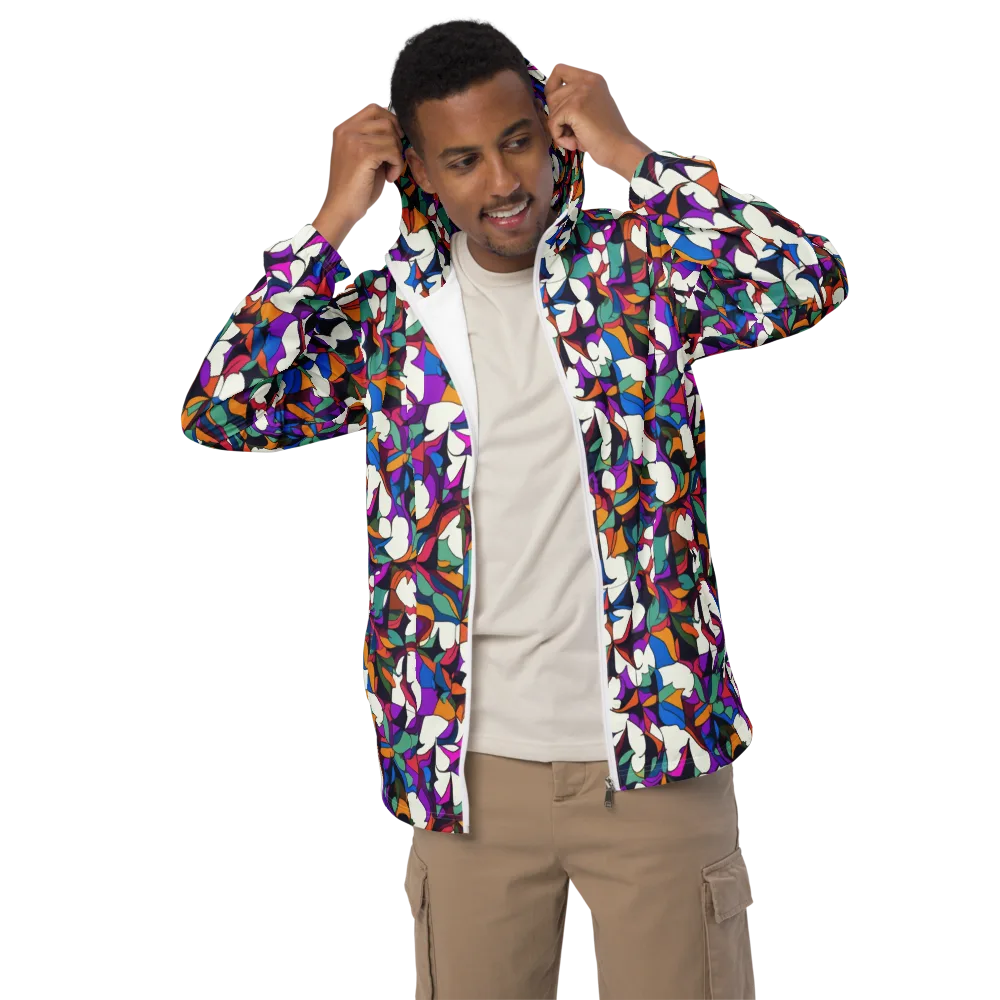 Electric Florilegium on Men's Windbreaker — Front