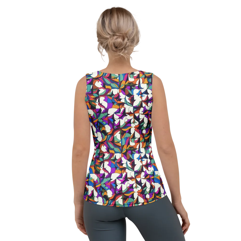 Electric Florilegium on Women's Tank Top — Back