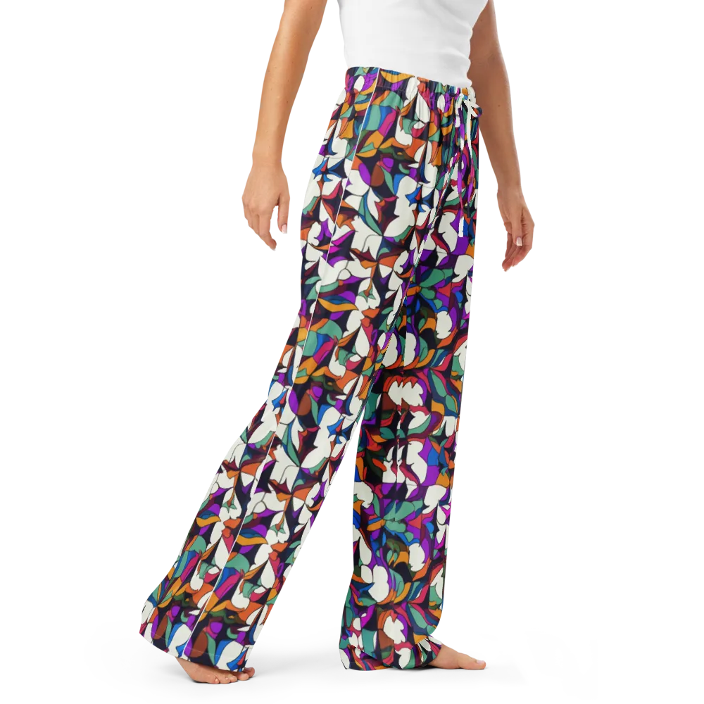 Electric Florilegium on Women's Pajama Pants — Right Front