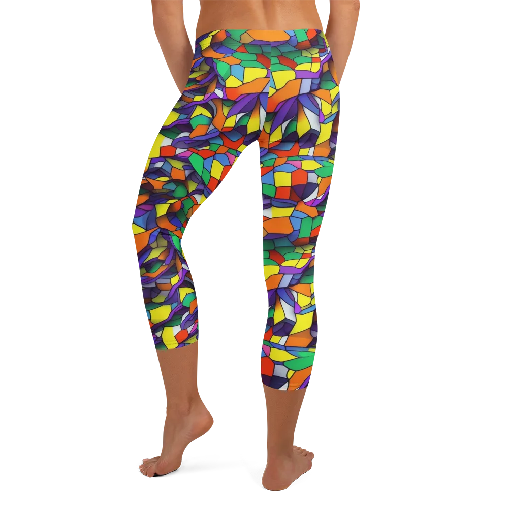 Stained Spectrum on Capri Leggings — Back