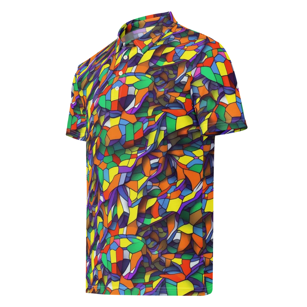 Stained Spectrum on Men's Slim Fit Polo Shirt — Left Front