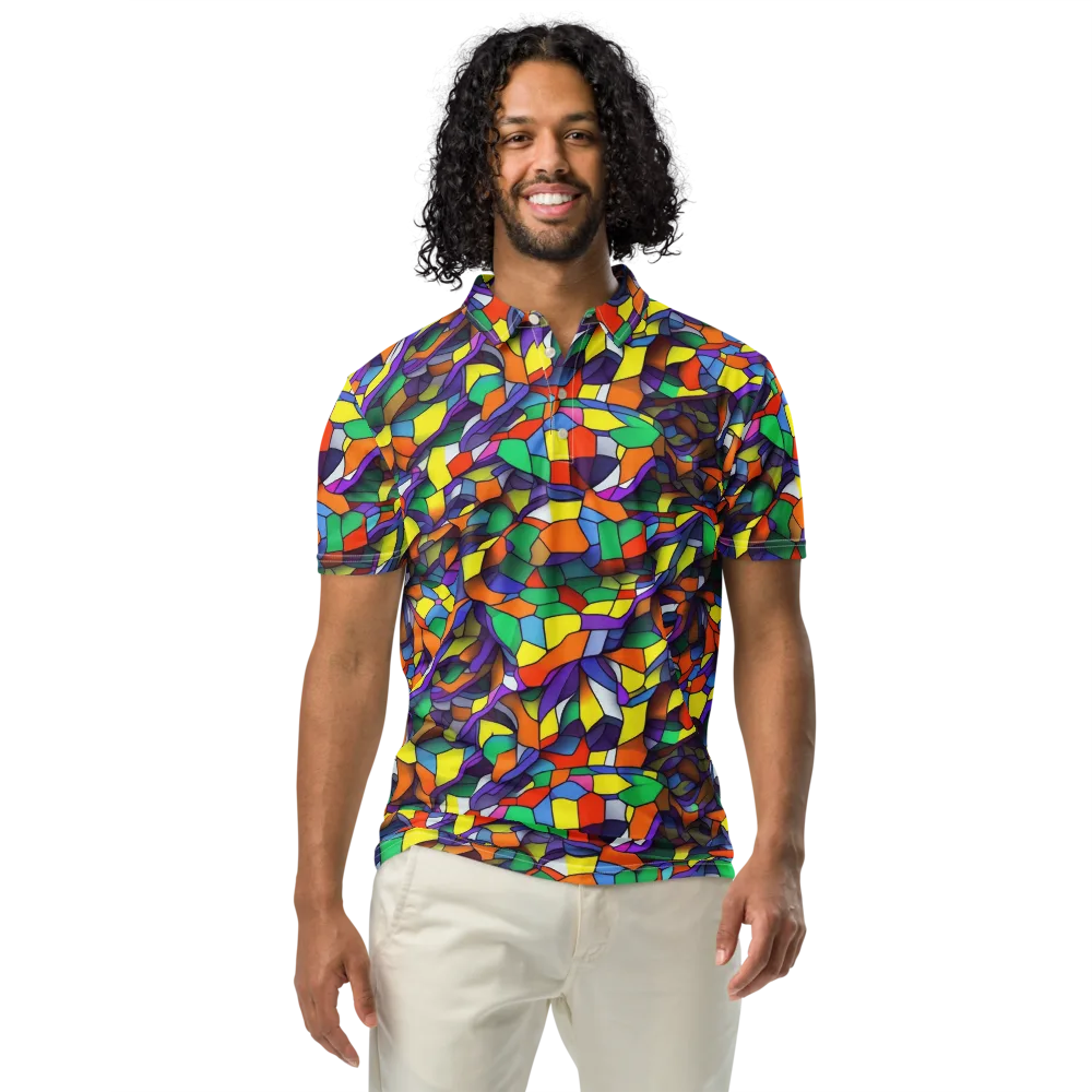 Stained Spectrum on Men's Slim Fit Polo Shirt — Front