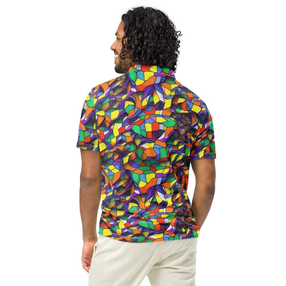 Stained Spectrum on Men's Slim Fit Polo Shirt — Back