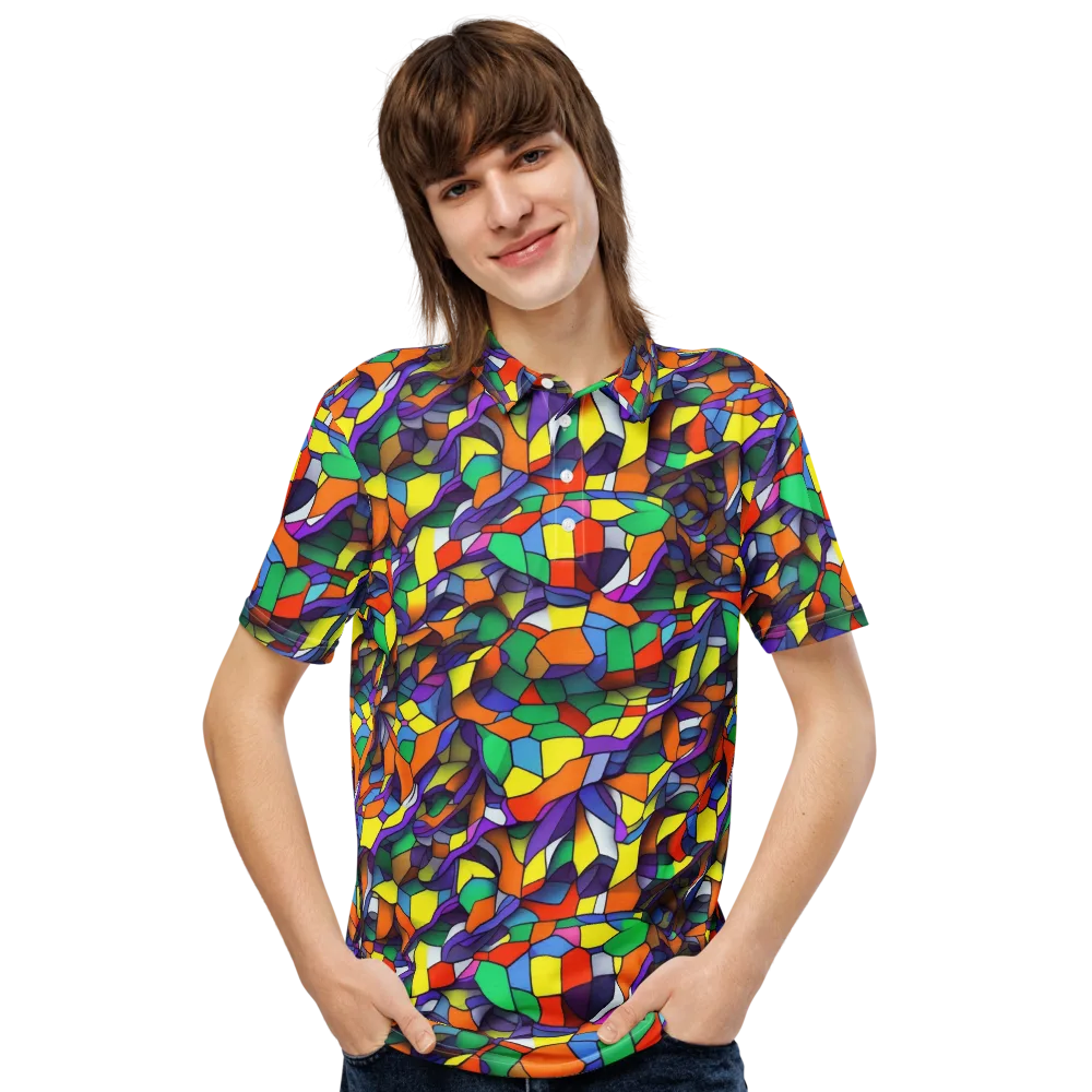 Stained Spectrum on Men's Slim Fit Polo Shirt — Front