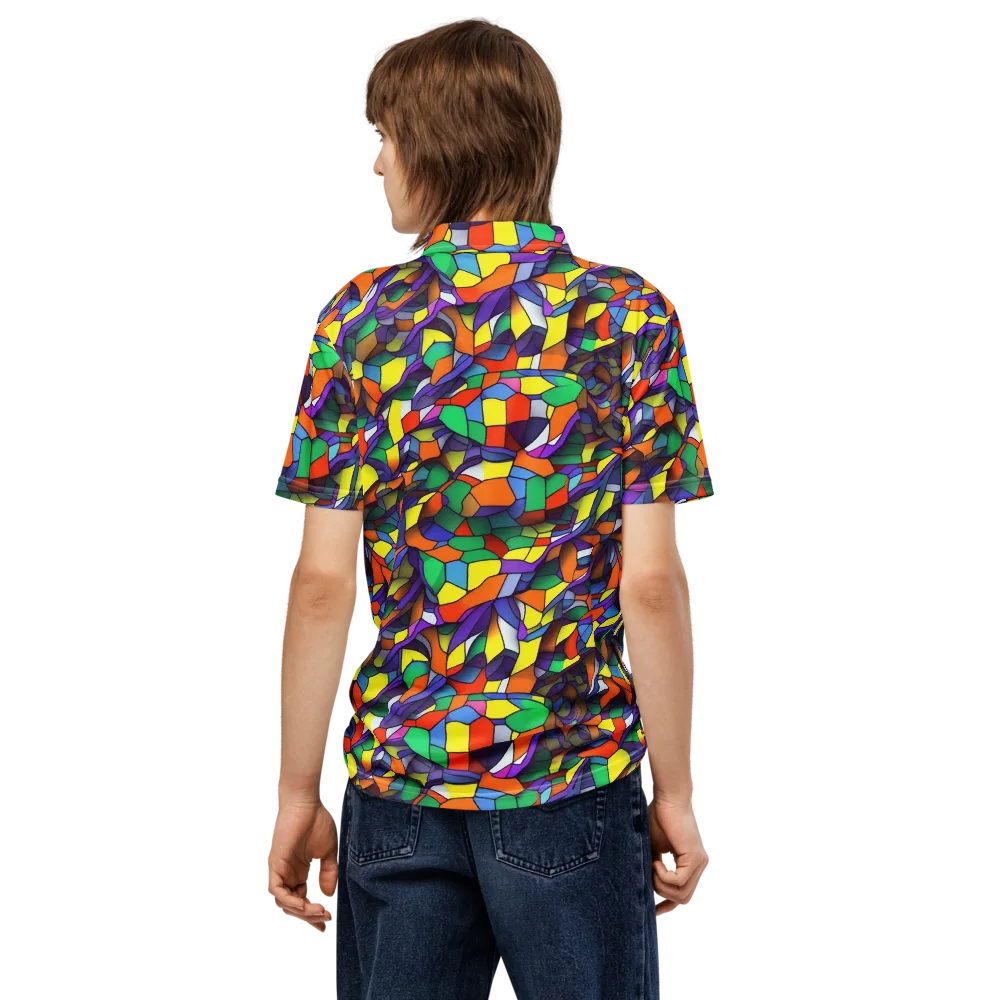 Stained Spectrum on Men's Slim Fit Polo Shirt — Back
