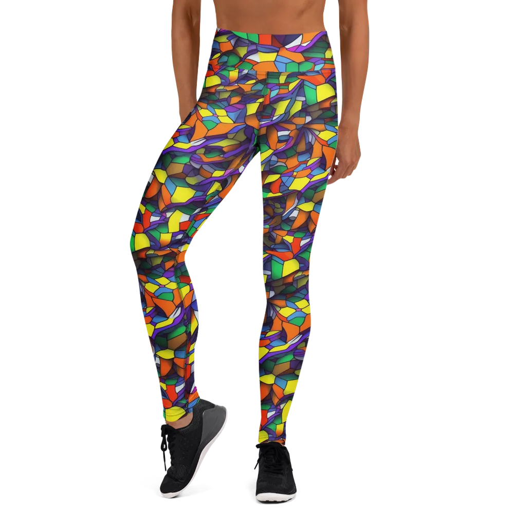 Stained Spectrum on Yoga Leggings — Front