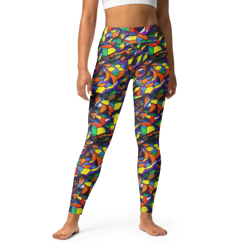 Stained Spectrum on Yoga Leggings — Front