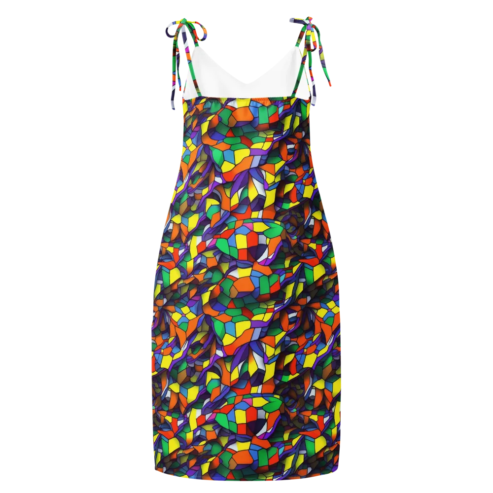 Stained Spectrum on Slip Dress — Back