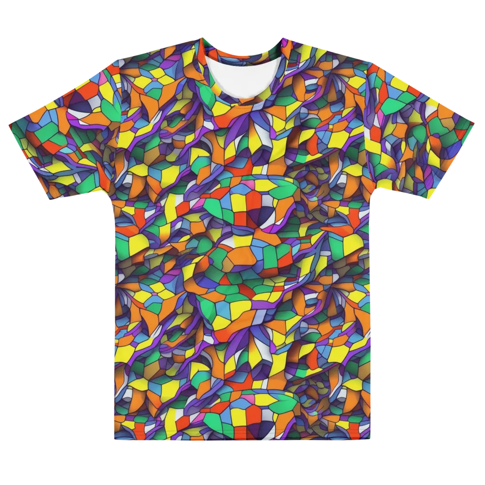 Stained Spectrum on Men's Cotton Crew Neck T-Shirt — Front