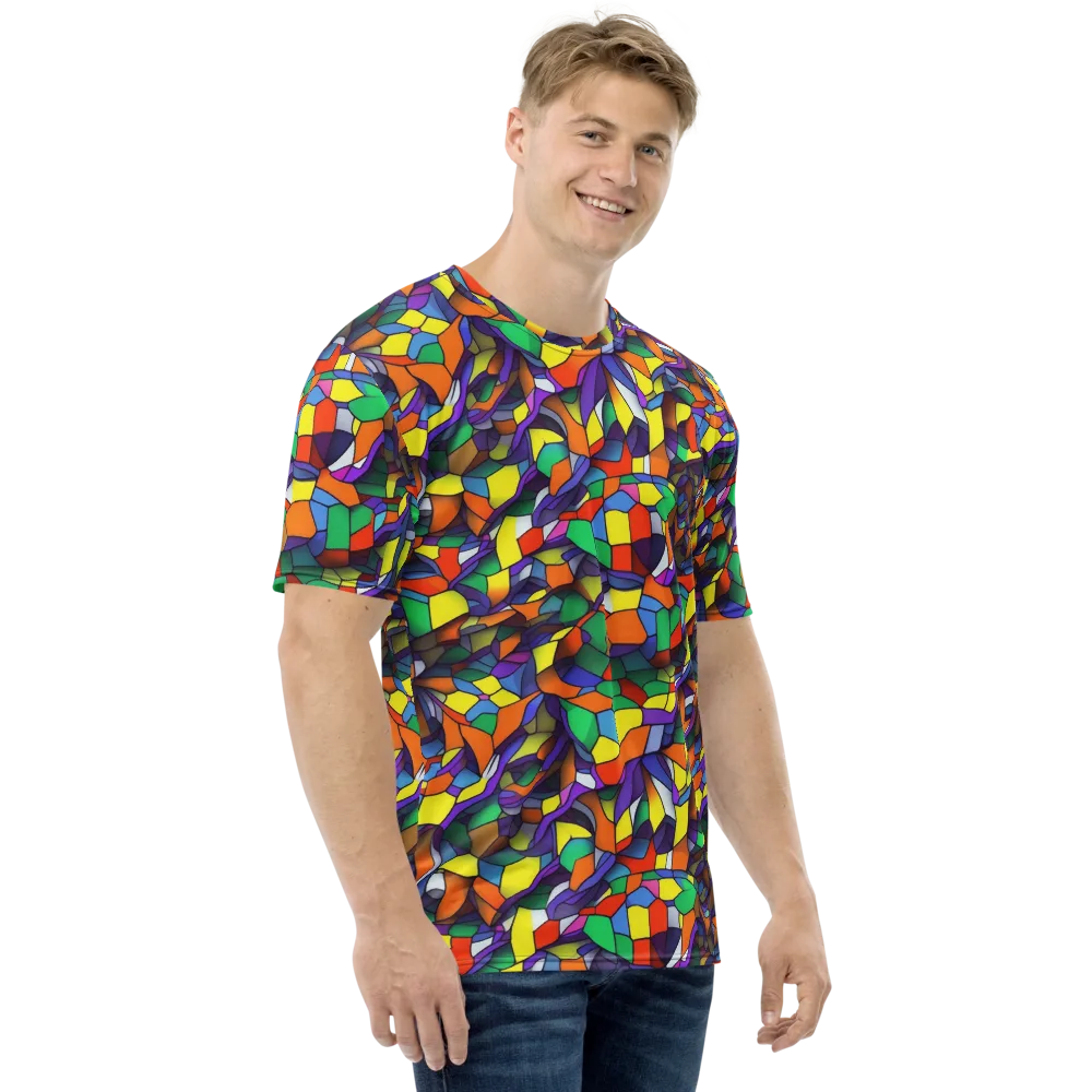 Stained Spectrum on Men's Crew Neck T-Shirt — Right