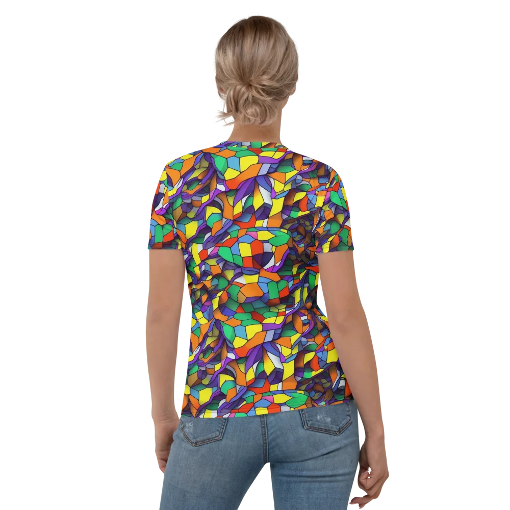 Stained Spectrum on Women's Crew Neck T-Shirt — Back