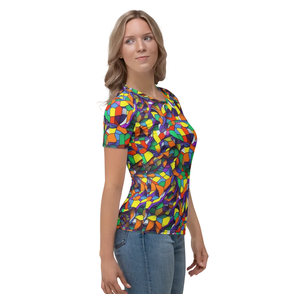 Stained Spectrum on Women's Crew Neck T-Shirt — Right