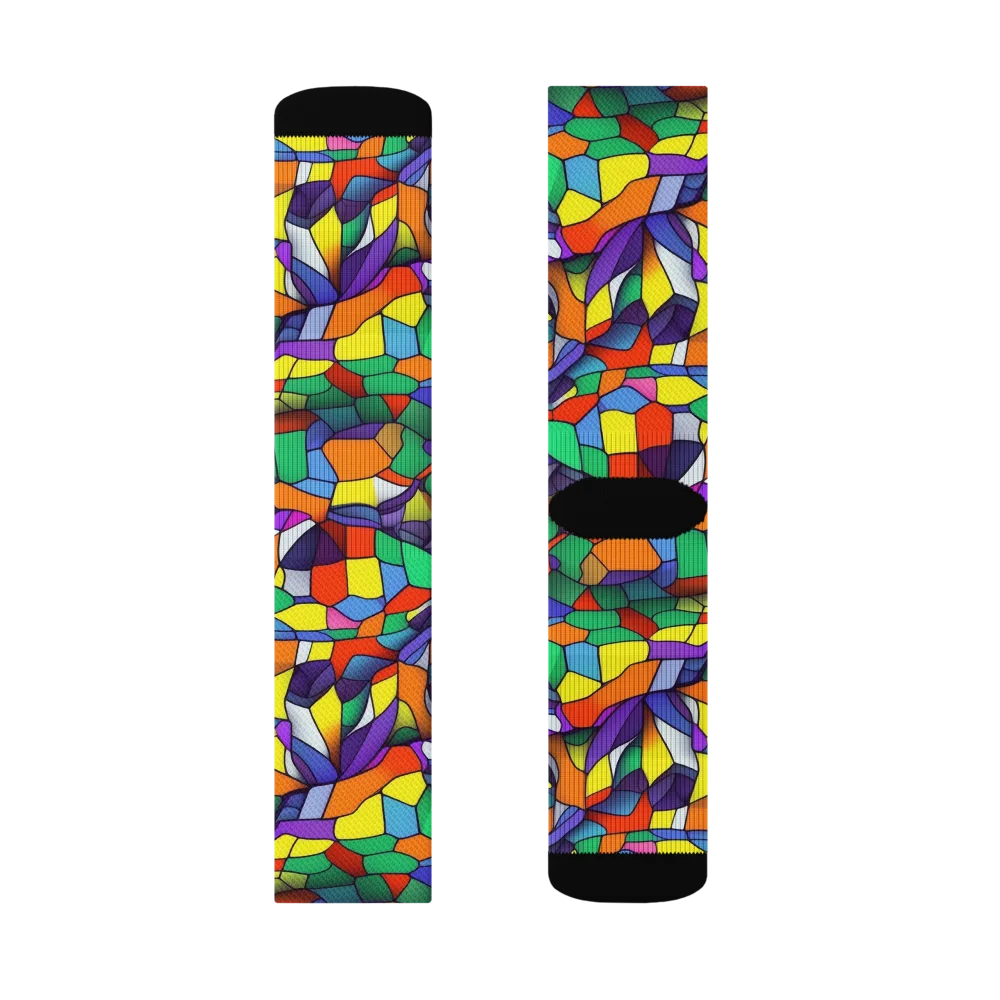 Stained Spectrum on Socks — Left Sock
