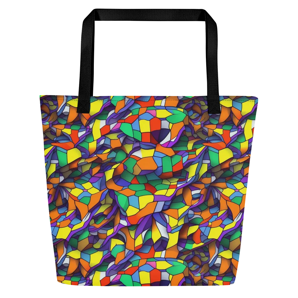 Stained Spectrum on Large Tote Bag W/ Pocket — Front