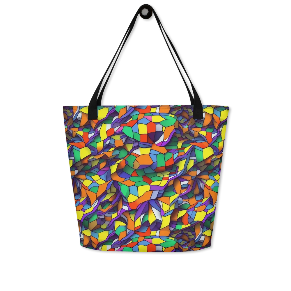 Stained Spectrum on Large Tote Bag W/ Pocket — Front