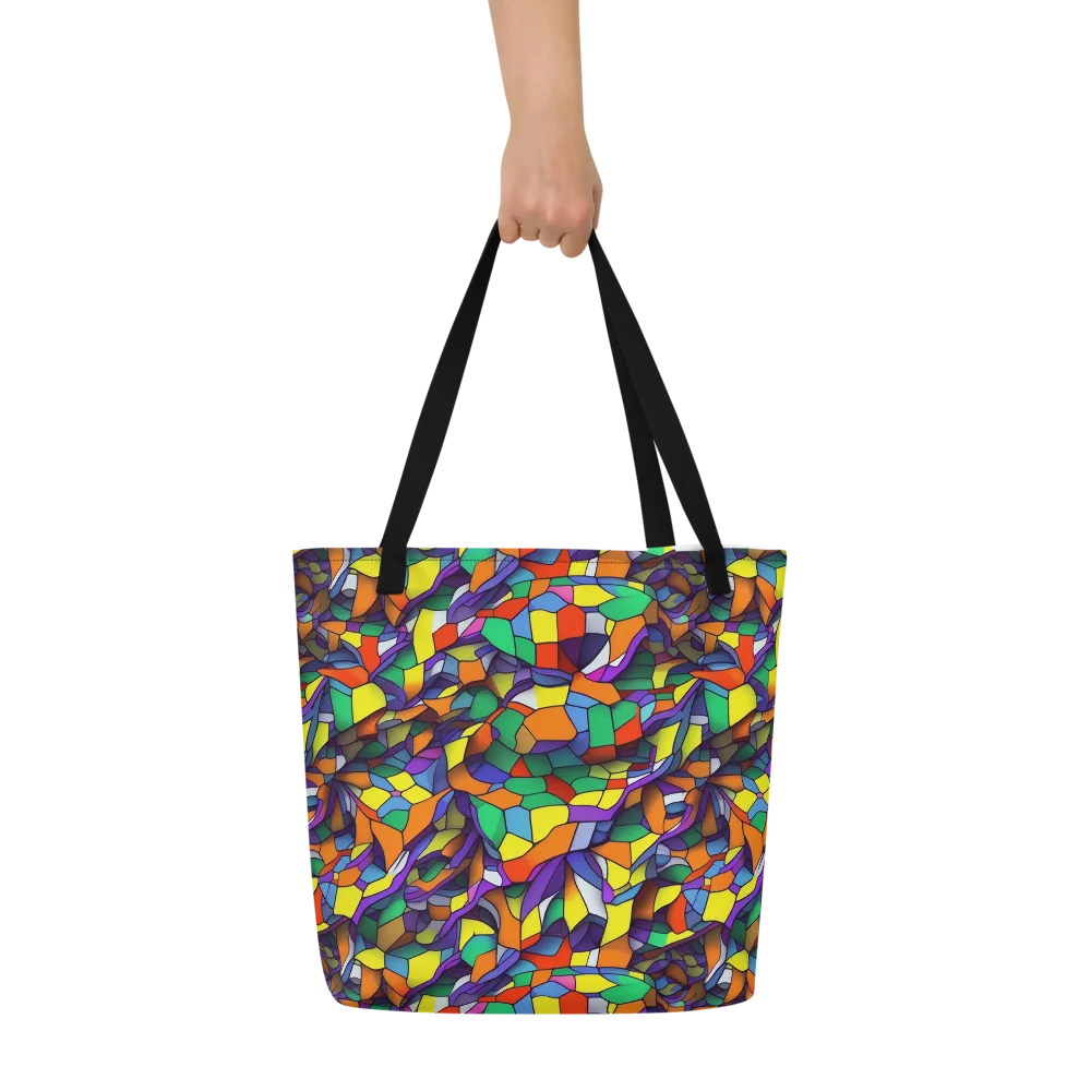 Stained Spectrum on Large Tote Bag W/ Pocket — Front