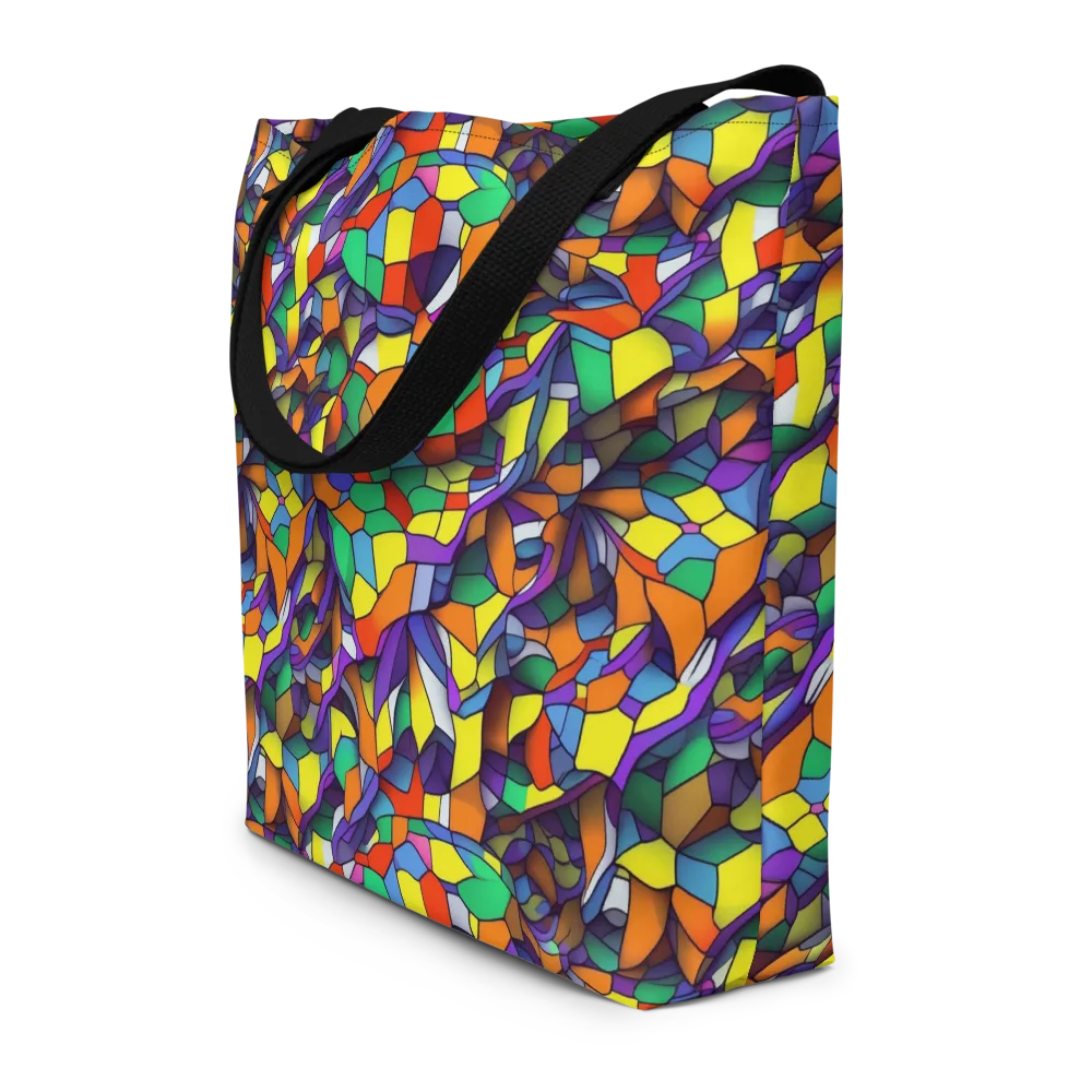 Stained Spectrum on Large Tote Bag W/ Pocket — Front