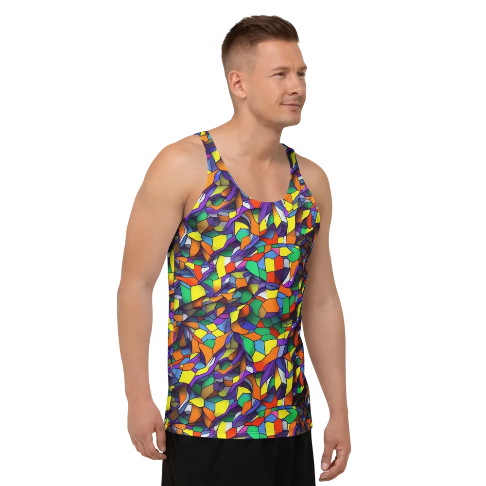 Stained Spectrum on Men's Tank Top — Right Front