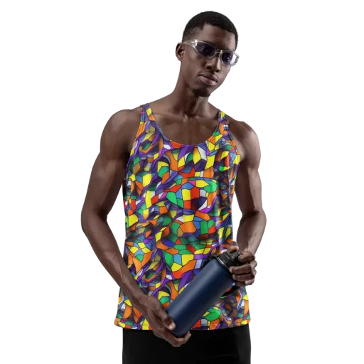 Stained Spectrum on a Men's Tank Top
