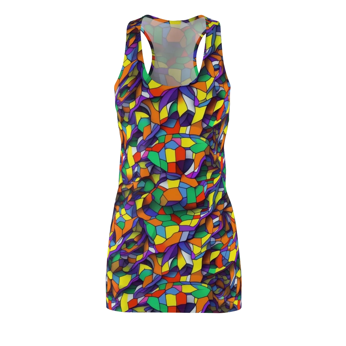 Stained Spectrum on Racerback Dress — Front