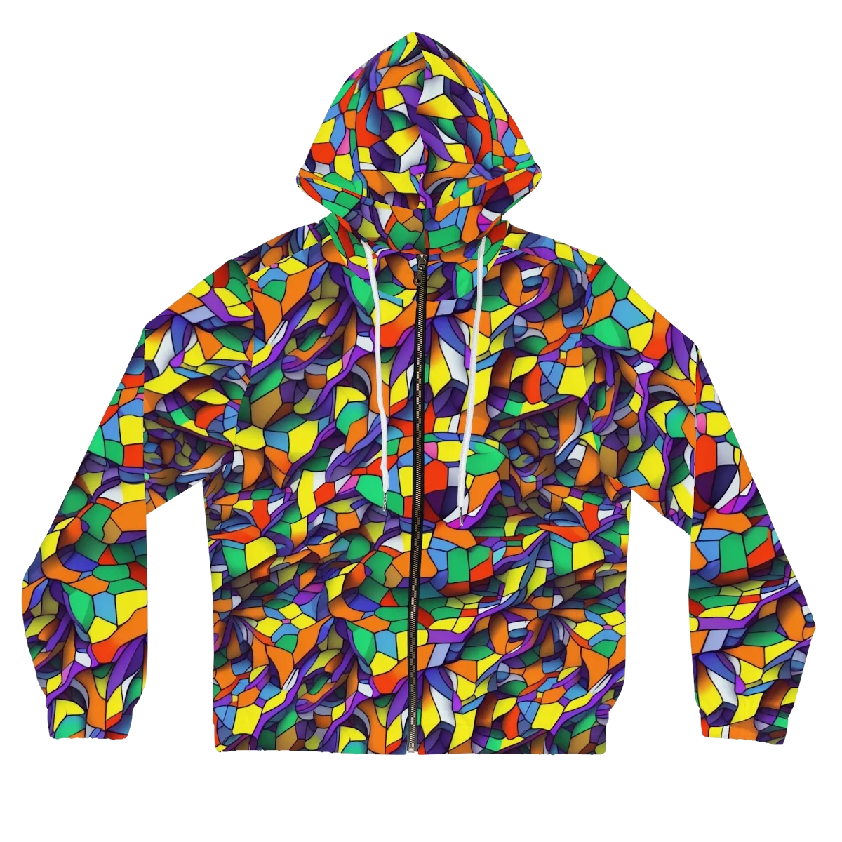 Stained Spectrum on Women's Full-Zip Hoodie — Front