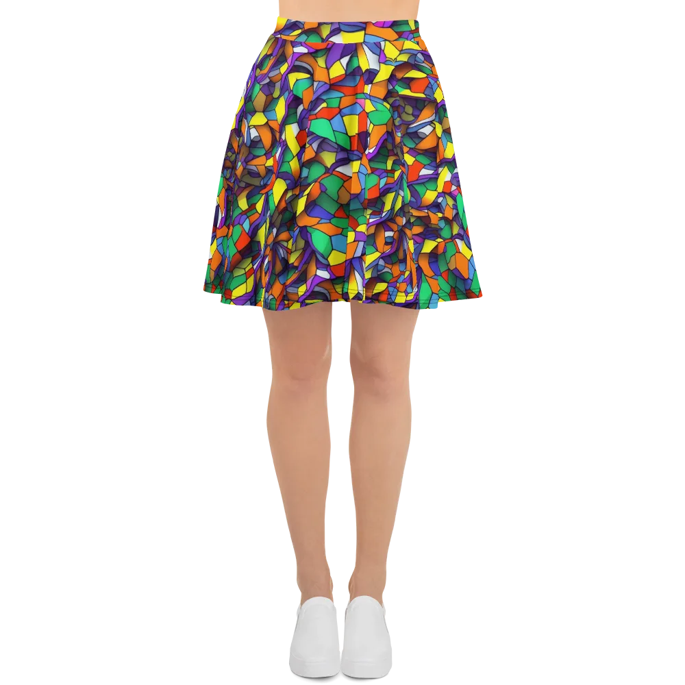 Stained Spectrum on Skater Skirt — Front